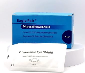 Eagle Pair IPL/LED/Microdermabrasion Laser Eye Shield For Laser Beauty Cosmetology Treatment OD7+ 190-11000nm Pack of 100 pairs