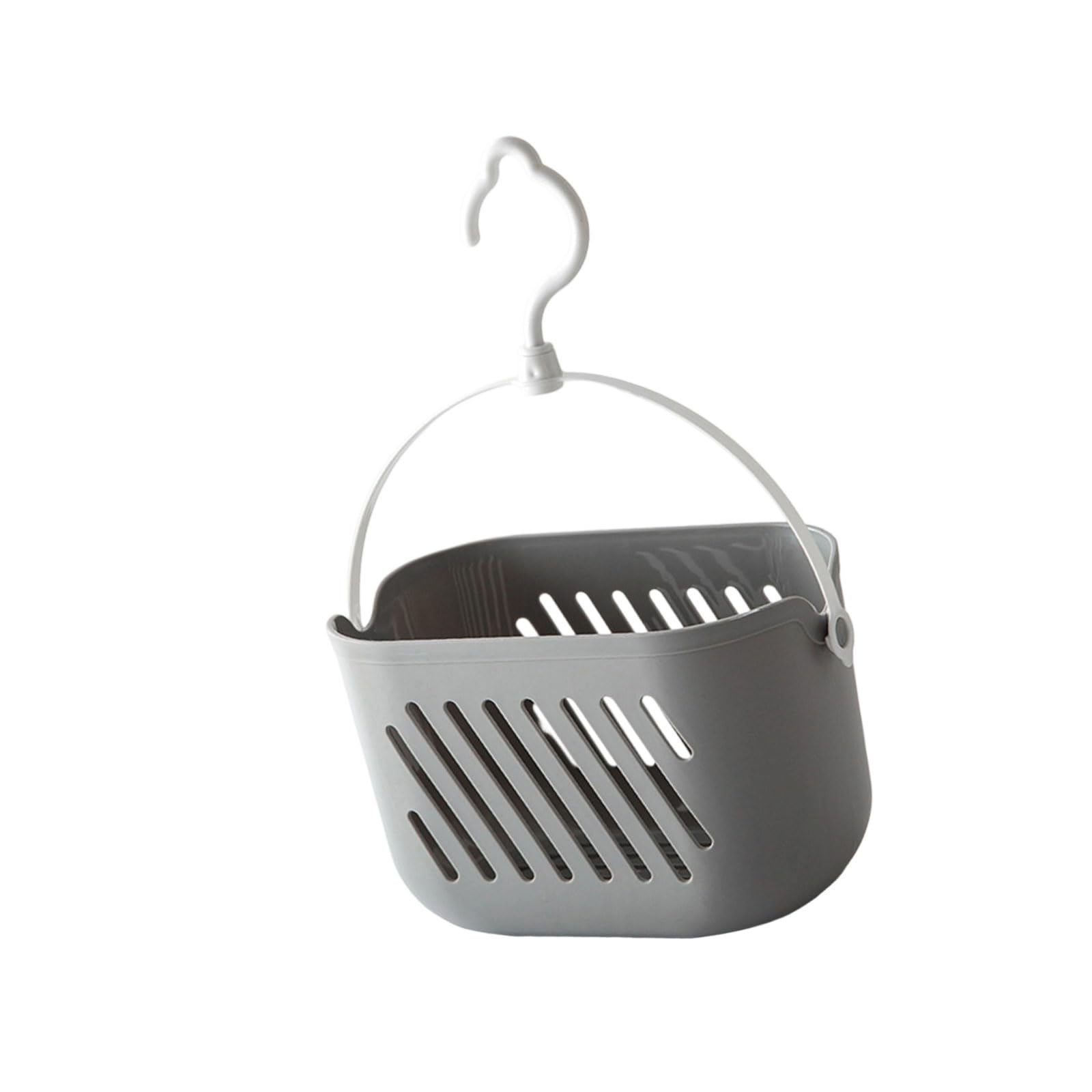 Mekalero Hanging Shower with Drainage Holes & Handle, Bathroom Storage Basket for Toiletries and Cosmetics Shower Shelf Organizers with Handle