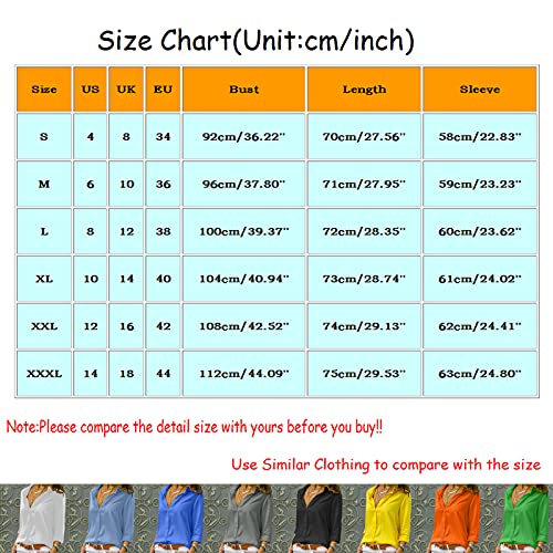 Blouses For Women Fashion 2023, Tunic Retro Tunic Womens Long Sleeve Holiday Homewear Cool Lapel Tunic Button Down Loose Cotton Solid Color Shirts For Ladies Yellow #TOP4
