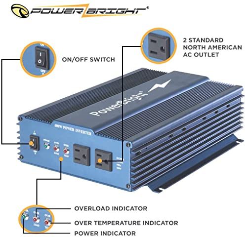 Powerbright APS600-12 600 Watt Pure Sine Wave Power Inverter thumb #1