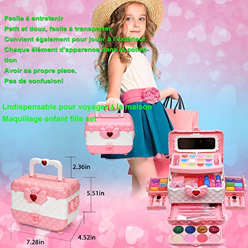 Kinderschminke mädchen Set - Kinder Schminkset dchen,Kinder Schminkkoffer dchen Spielzeug… – Ansicht 6