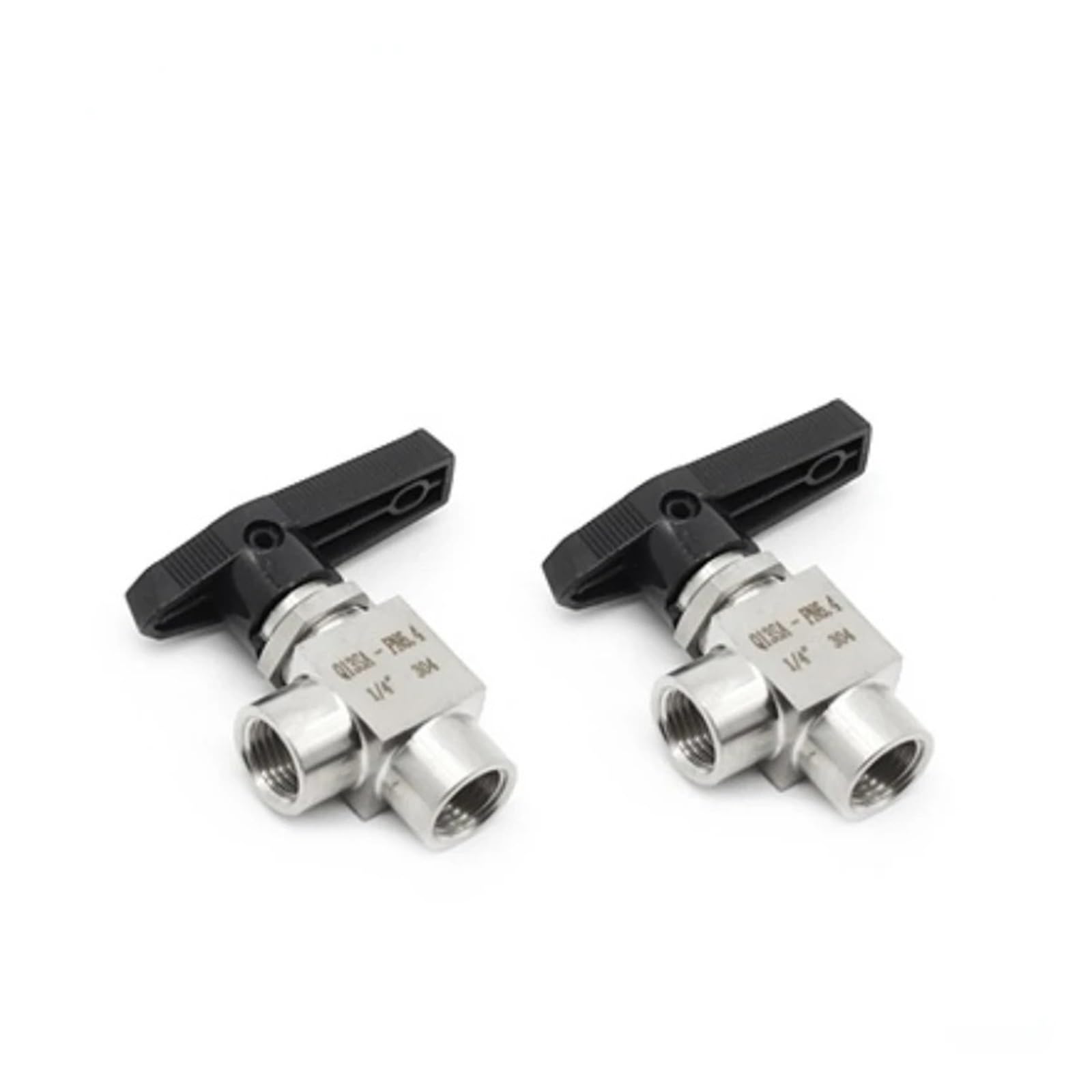 Válvula de bola de ángulo recto de 1/8", 1/4", 3/8" y 1/2" con rosca hembra G de acero inoxidable 304 de alta presión.(DN 15)