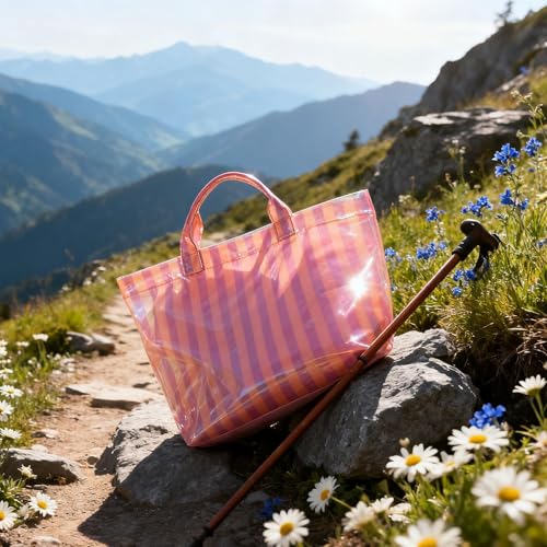 Sac de travail imperméable à rayures rose orange grand format affaires et loisirs - 7