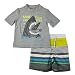 Osh Kosh Boys' Shark Short Sleeve Rash Guard Set