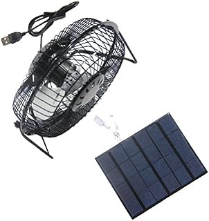 Solar Powered USB Fan Quiet Free Angle Rotation Desk Fan Outdoor Home Chicken