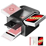 Automatic Card Shuffler for 1–2 Decks, Rechargeable Quiet Electric Card Shuffling Machine with USB-C, Dual Mode Auto Shuffler for UNO, Poker, Blackjack, Texas Hold’em, Portable for Home,Party,Travel