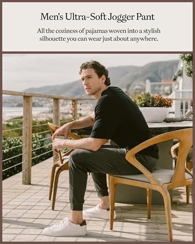 Cozy Earth Men’s Ultra Soft Jogger Pants Zippered Back Pocket - Viscose from Bamboo Blend3