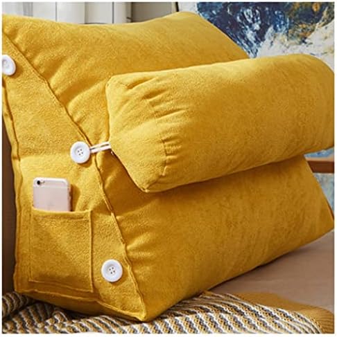 YFQHDD Bed Triangular Cushion Chair Bedside Lumbar Chair Backrest Lounger Lazy Office Chair Living Room Reading Pillow Household Decor (Color : White-Dinosaur Doodle4)