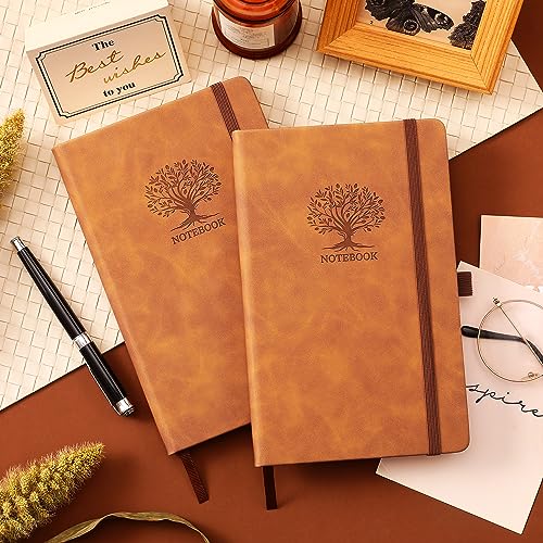 Lined-Journal-Notebook--Faux-Leather-Classic-Ruled-NotebookJournal-with-Pocket-Premium-Thick-Paper-64-Sheets128-Pages-Hard-Cover-Lined-535-x-846-Brown