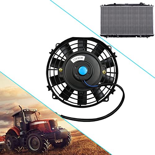 Electronic Radiator Cooling Fans - Mupera Universal Slim Fan Push Pull Radiator Cooling Fan, Reversible Electronic Cooling Fan With Mount Kit, Black (2 Pack) #TOP4