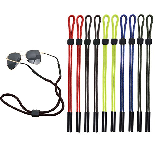 Attmu Pack of 10 Glasses Strap for Men Women, Safety Eyeglass Strap, Adjustable Sunglass Strap - Sports Neck Cord Eye Glasses String Strap Eyewear Retainer Strap