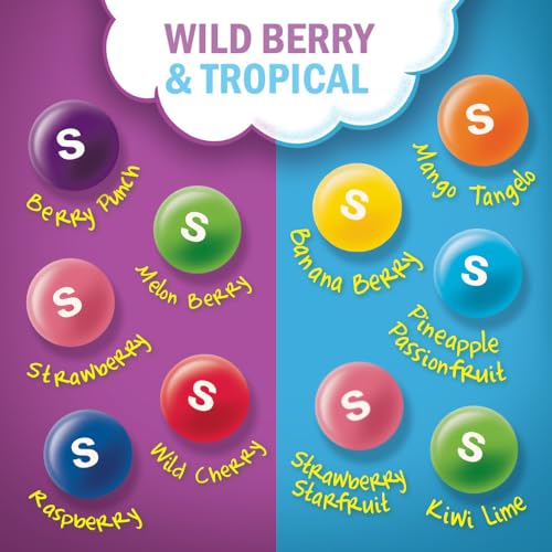 SKITTLES Tropical Mash-Ups Wild Berry Flavor Mix Bagged Candy Snack, 7.2 oz - image 2