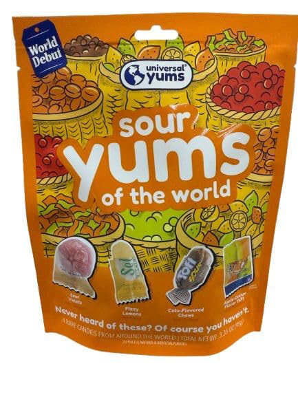 Universal Yums “Yums of the World” 3-Pack Variety Set – Holiday, Sour & Chocolate International Candy Assortment | 3 Bags (Total 10 oz) | Imported Global Flavors Gift Set