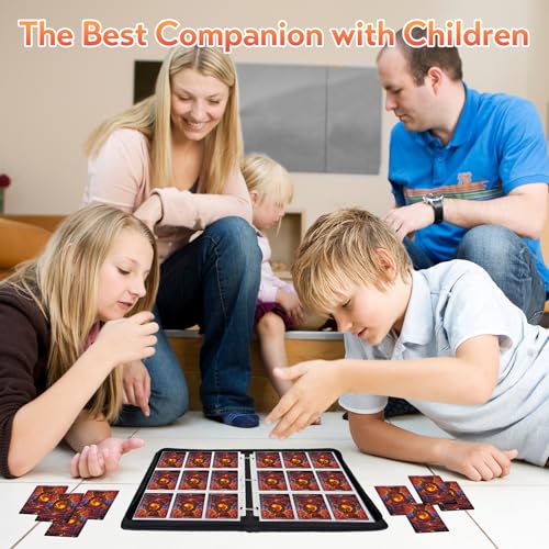 Image of 9 Pocket Card Binder for MTG /YGO /PTCG /Game Cards, Holds 900 Cards,Premium Card Collector Book for TCG Players,Toys Gifts for Kids(Red)