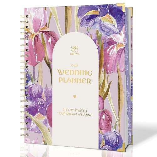 Wedding Planner Book and Organizer - A4 Wedding Planning Book with Checklist, Calendar & Tips - Makes Your Countdown Planning Easy - Engagement Gifts for Newly Engaged Couples, Future Brides & Grooms