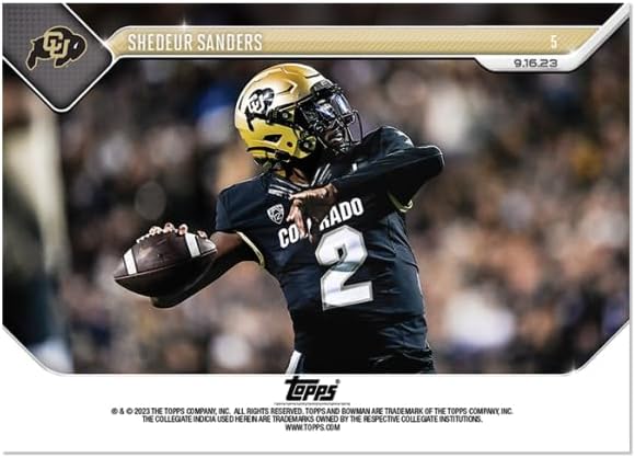 New 2023 Bowman U Now SHEDEUR SANDERS Football Card - Colorado Buffaloes