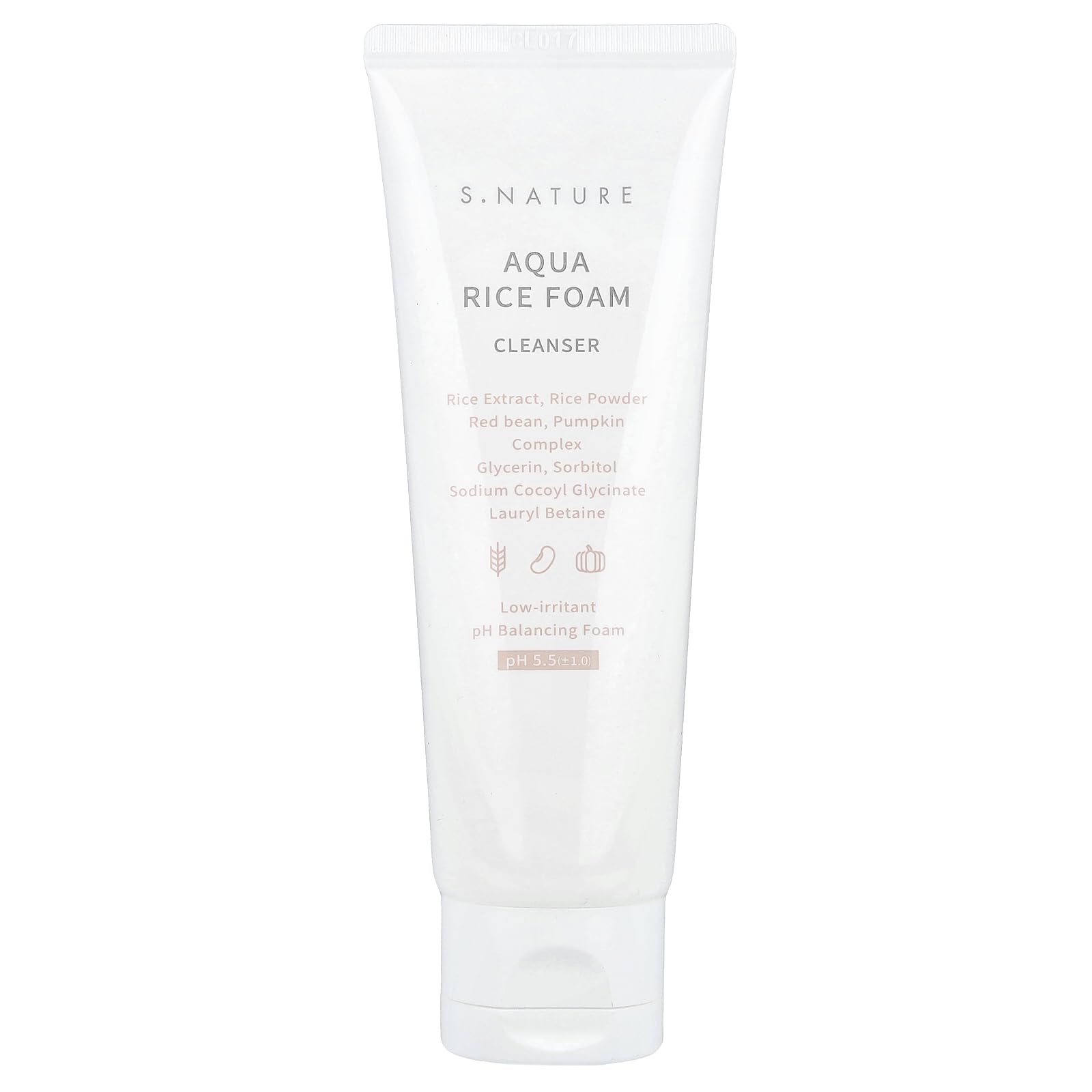 S.NATURE AQUA RICE FOAM CLEANSER | Facial Cleanser, Rice Extract Rice Powder Cleanser with Mild Cleansing, Glycerin,Vegan, Face Wash, Korean Skincareㅣ