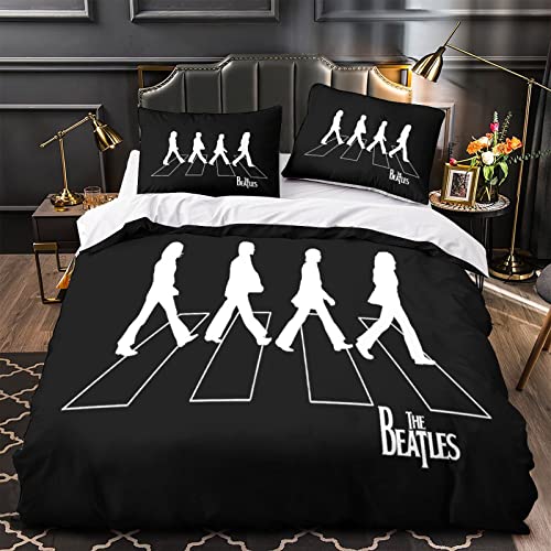 The Beatles Parure De Lit 3 Pièces pour 2 Personnes À Groupe de Rock Rock ‘n’ Roll Impression 3D Housse De Couette en… - Les Beatles, Paul McCartney, John Lennon, RIngo Starr, George Harrison The Beatles Parure De Lit 3 Pièces pour 2 Personnes À Groupe de Rock Rock 'n' Roll Impression 3D Housse De Couette en… – Image 4