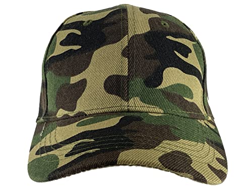 Topheadwear Blank Youth Baseball Adjustable Hook And Loop Hat - Camo #TOP1