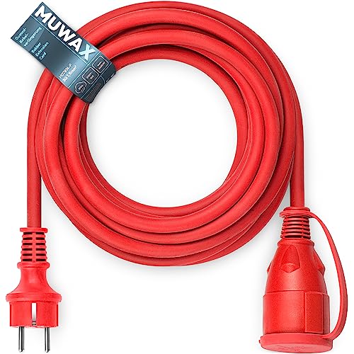 MUWAX 30m Gummi-Verlängerungskabel H07RN-F 3G1 5mm rot
