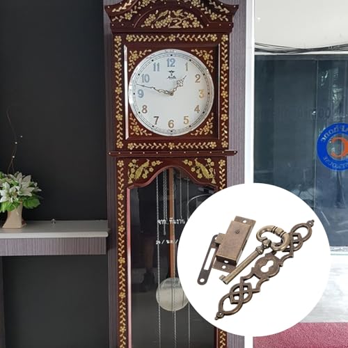 Cerradura de reloj de puerta dorada para solucionar montajes complejos DIY 8