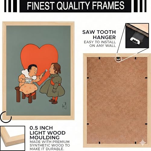 Image of BLINKART Wiliam Moris Aesthetic Modern Art Walls With Frame | Natural Wood Texture | Living Room Bedroom Office Wall Decoration | Poster Home Decor Frames Wall Bedroom | 12x8 Inches (D396)