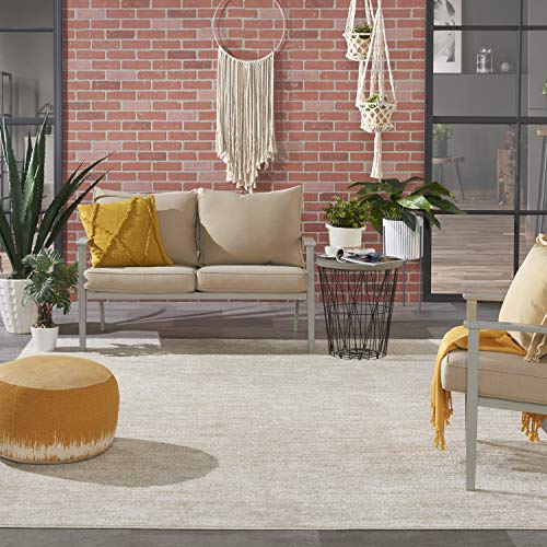 Image of Nourison Home Essentials Indoor Outdoor Area Rug, Ivory Beige, 8' x 10'