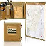 GORELAX Tactical Map Case - Military-Grade Army Gear for Land Navigation Kit, Waterproof TPU with Rapid-Access Window & MOLLE, US Flag Patch Included