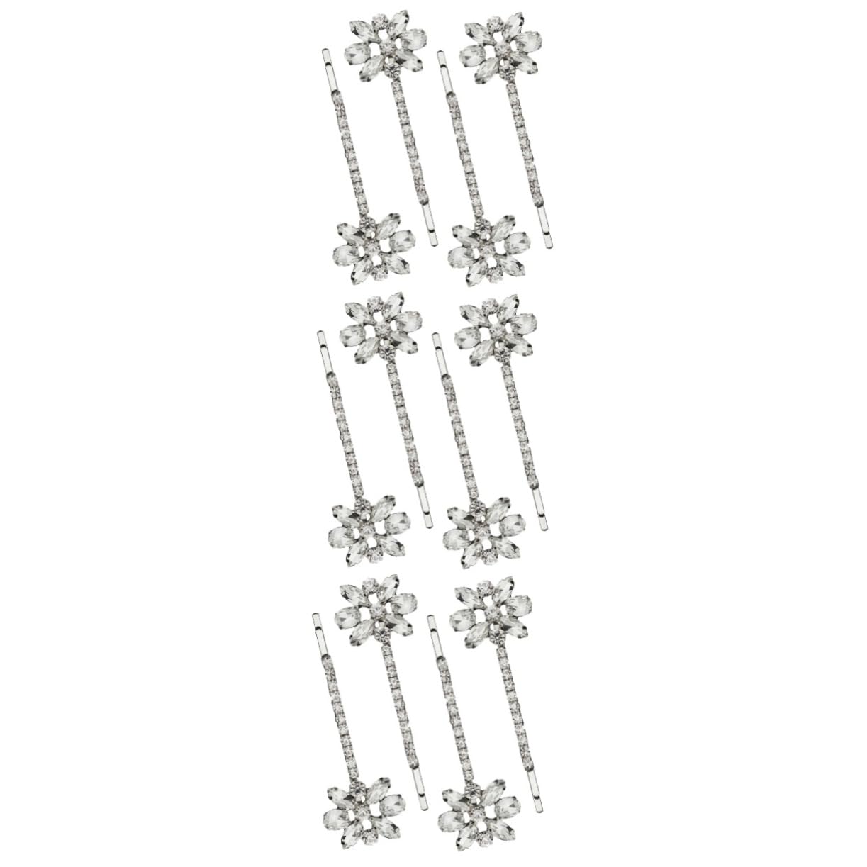 3 Set Di Fermagli Per Con Strass E Fiori in Argento Per Donne E Ragazze Eleganti Accessori Per Da Sposa 2 Paia*3
