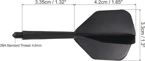Miniatura 2 de PATIKIL Integrated Dart Shaft & Flights, Durable Plastic Dart Flight Set