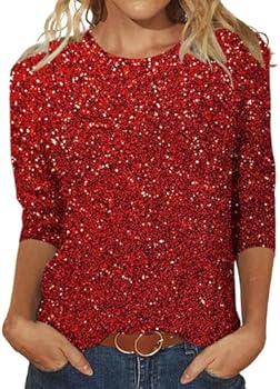 Dames glitter pailletten T-shirt korte mouwen - carnaval party outfit