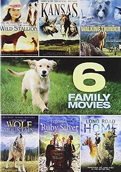 6 Family Movies: The Wild Stallion/Kansas/Walking Thunder/The Legend of Wolf Mountina/Legend of the Ruby Silver/Long Road Home