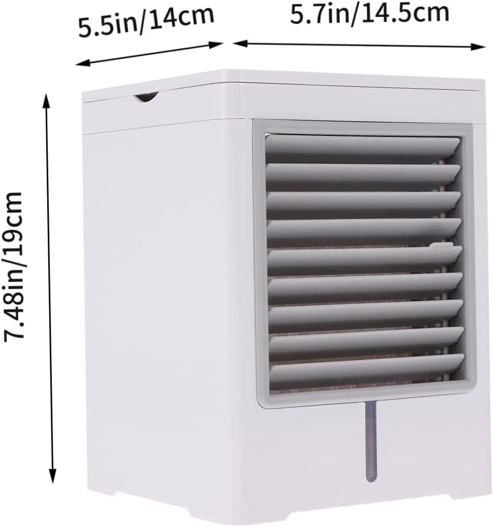 ABOOFAN 1set Portable Usb Mini Air Conditioner Efficient Cooling Fan for Home Office and Car Water Tank Speed Modes Quick Cooling for Summer Relief