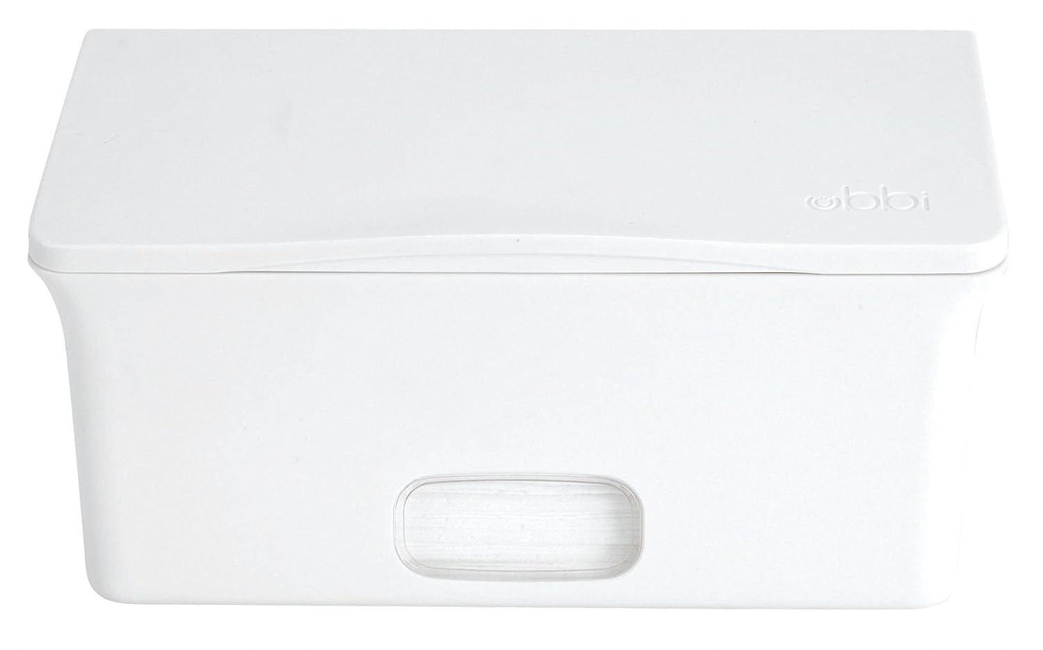 Ubbi Square Tissue Box Cover Holder, Cube Facial Tissue Dispenser for Bathroom Vanity Countertop, Bedroom or Office, White : Everything Else