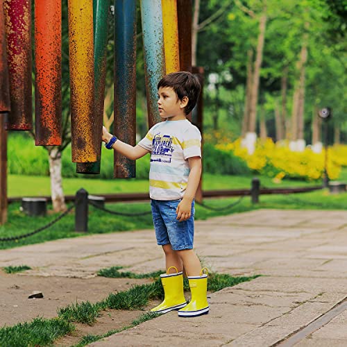 CasaMiel Toddler Rain Boots for Kids Unisex Kids Rain Boots for Girls and Boys, Handmade Natural Rubber Rain Boots for Children Botas Para Niños4