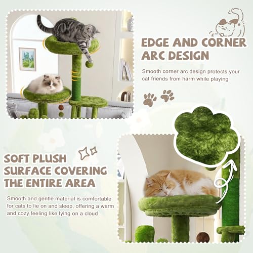 Rascador para gatos grande con forma de cactus de 72 pulgadas miniatura 5