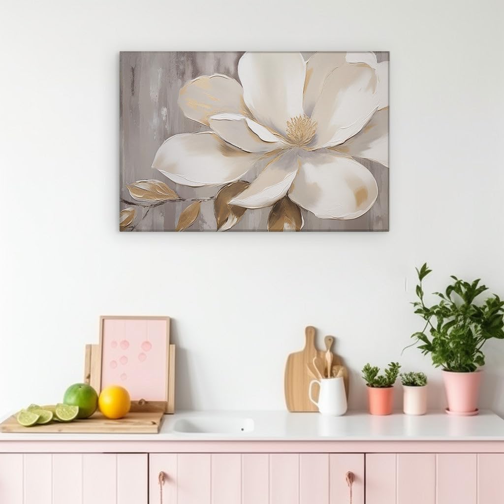 Canvas for Living room. Whispers of Nature's Cycle in Abstract: The Delicate Dance of Decay and Rebirth, 27 x 18 inch Canvas Wall Art - Contemporary Masterpieces - Modern Home Decor