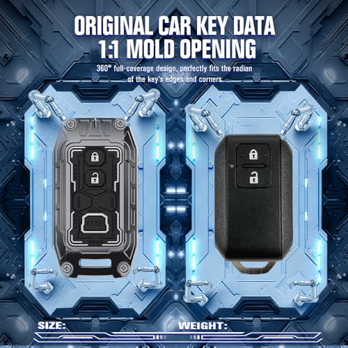 Image of Auto Thrill Premium Key Cover for Baleno, Grand Vitara, XL6, Swift, Brezza, Celerio, Ignis, Ertiga, Dzire, Fronx, Rumion, Glanza, Hyryder - 2 Button Smart Key