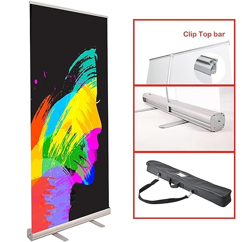 Suporte de Exibição de Publicidade, Suporte Firme para Banner Retrátil, Estrutura Robusta 80x200cm p