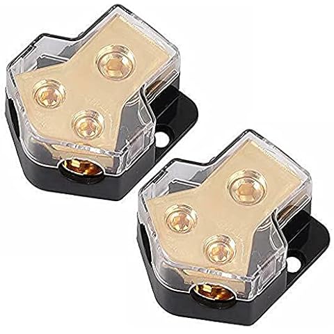 2 Way Power Distribution Block for Car Audio Splitter Amplifier Cover