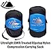 Hyke & Byke Quandary 15 F Hiking & Backpacking Sleeping Bag - 3 Season, 650FP Duck Down Sleeping Bag - Ultralight - Light Blue - 78in - Regular