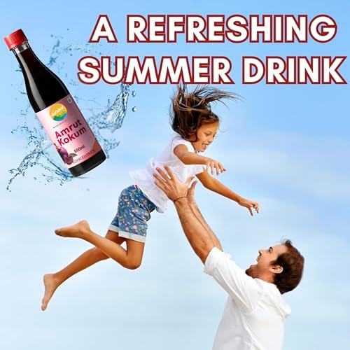 Image of Nutrinat Amrut Kokum - 500ml (Pack of 1) | Fruit Concentrate | Pure & Natural Kokam Sharbat with No Added Preservatives | Kokam Concentrate with Cumin Powder