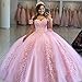 XYAYE Women's 3D Flowers Burgundy Quinceanera Dresses for Sweet 15 Off Shoulder Prom Dresses Long Ball Gown Puffy Birthday Party Gowns Size 6