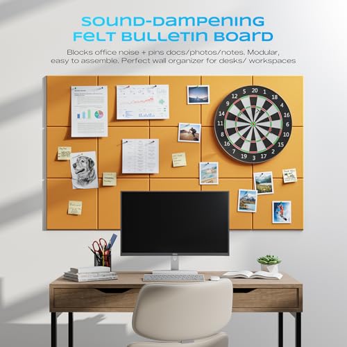 Image of 12 Pack Self-Adhesive Sound Proof Foam Panels for Walls 12 inchx12 inchx0.4 inch Fabric