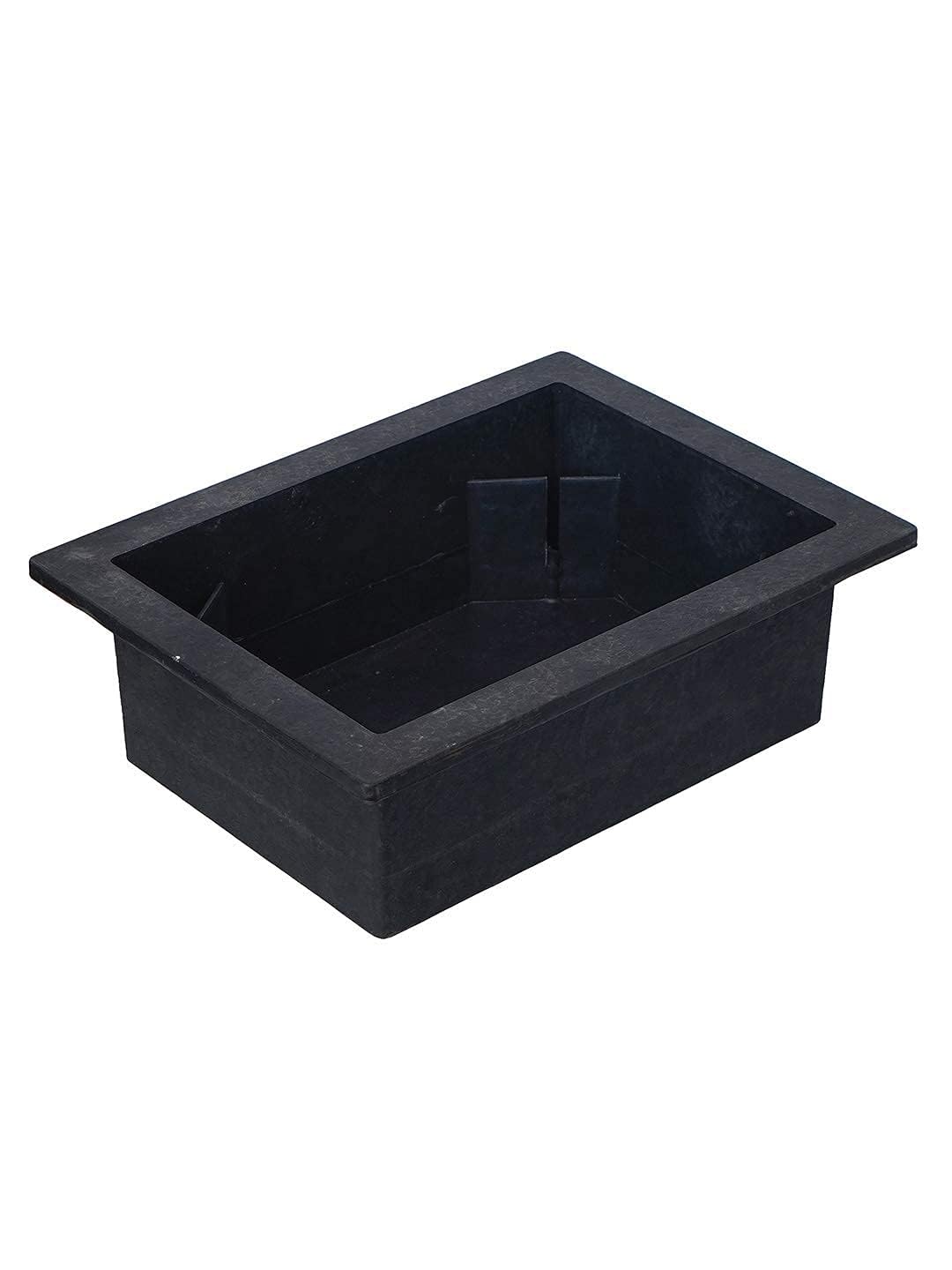 AAHNA Rectangular Water Fountain Plastic Tub Black Decorative Fountain Base Tray for Indoor Outdoor Home Garden Decor Lightweight Water Fountain Tank Reservoir Basin 29.5 x 22 x 10 CM-image-34