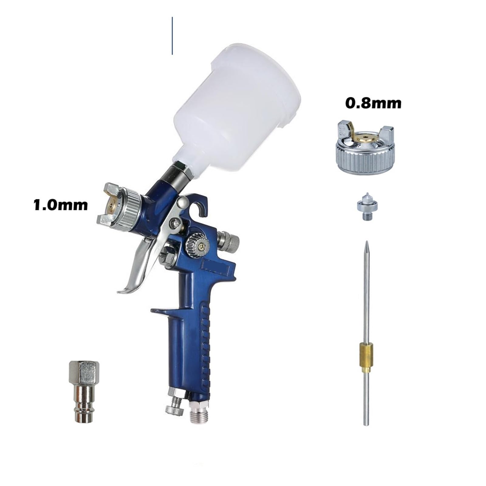 Profesjonalny zestaw aerografów mini pistolet natryskowy z dyszami 0,8 mm i 1,0 mm, idealny do dekoracji paznokci i tortów, precyzyjne narzędzie do malowania dla artystów