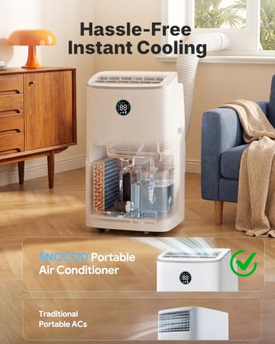 Image of 16000 BTU Portable Air Conditioners, Cools Up To 780 Sq. Ft., 5-In-1 Smart AC Unit With WiFi App, Remote, Fast Cooling, Dehumidifier, Fan, Sleep Mode, 24H Timer And Window Kit,Upgraded Clean White