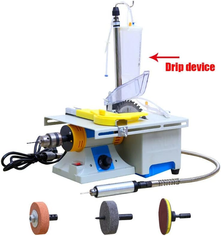 Miniatura 2 de AC110V 350W Gem Jewelry Rock Pulishing Machine - Kits de pulidora de torno de banco (110)