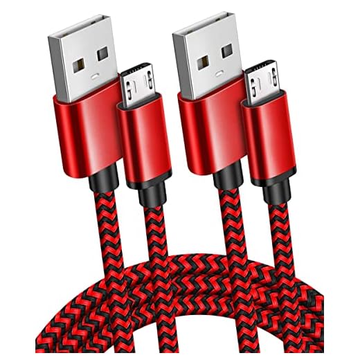 2Pack 10ft Long Micro USB Android Charger Cable Fast Quick Charging for Amazon Kindle Fire HD 6 7 8 10(1-8th Gen) HDX 8.9" 9.7" Tablets and E-Reader(3rd-11th), Xbox One S/X/Elite, PS4 Pro/Slim