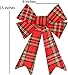 Red Tartan Plaid Bows - Large Christmas Bows Christmas Wreath Decorations - Pack of 2